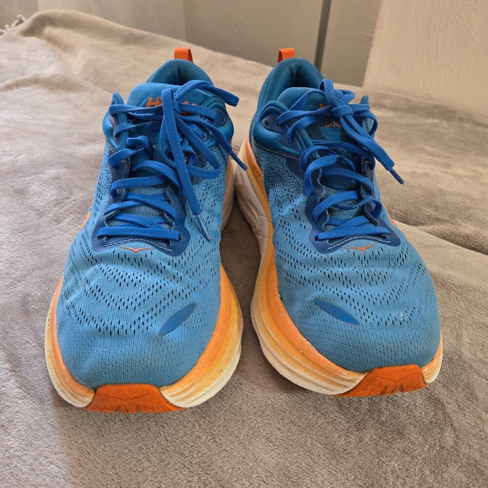 Hoka One One Bondi 8 Coastal Sky Vibrant Orange Size 12 - Picture 2 of 11